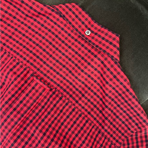Fred Perry Red + Black Gingham Button Down 🇬🇧 - Picture 3 of 5